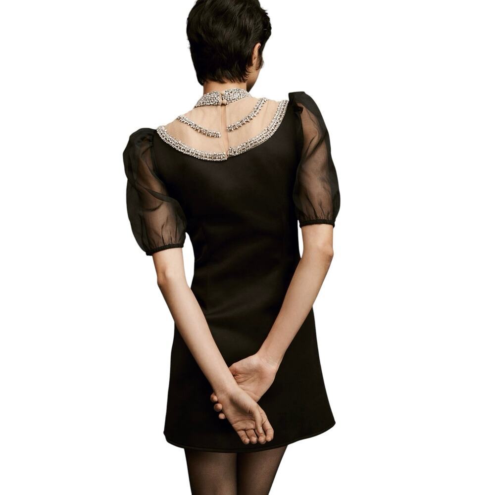 Anthropologie x Pinnacle by Shruti Sancheti Sheer Embellished Mini Dress NWT - S - Picture 5 of 7